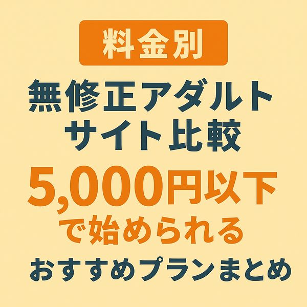 【料金別】無修正アダルトサイト比較｜5,000円以下で始められるおすすめプランまとめ